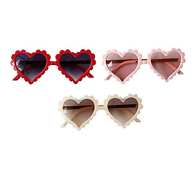 3x Kids Boys Girls Plastic Sunglasses Heart Shaped Eyeglasses UV400 Gifts
