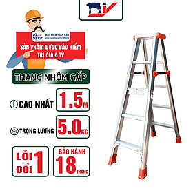 Mua Thang nhôm gấp DIY 5 bậc TLY-5C / 6 bậc TLY-6C / 7 bậc TLY-7C / 8 bậc TLY-8C chiều cao sử dụng 148cm-234cm  tải trọng 150kg