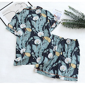 Bộ Đồ Pijama Nữ Cao Cấp Azuno BN0045 Mặc Nhà Ngắn Tay Chất Liệu Cotton Lụa Mặc Mùa Hè Rất Mát