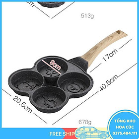 Mua Chảo  4 Ngăn Chống Dính Tay Cầm Cán Nhựa Bakelite - 40.5X20.5Cm - Vận Chuyển Miễn Phí Toàn Quốc