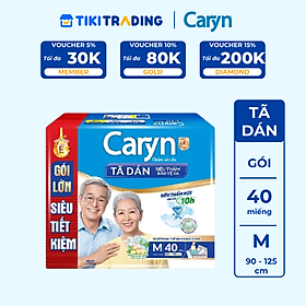 Tã Dán Siêu Thấm Caryn Gói Siêu Tiết Kiệm M40 (40 Miếng)