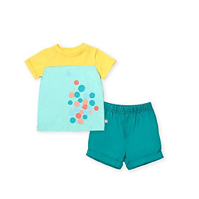 Bộ quần áo cộc xanh phối vàng - BST Urban kids