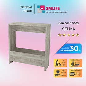 Bàn gỗ cạnh Sofa hiện đại SMLIFE Selma  | Gỗ MDF dày 17mm chống ẩm | D50xR20xC50cm - Màu