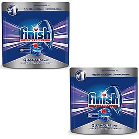 Combo 2 túi viên rửa bát Finish Quantum Max 100 viên (100*2=200 viên)