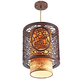 Mua Đèn gỗ thả trần hoa sen đẹp (phòng thờ  nhà thờ  nhà gỗ  nhà cổ  quán ăn...)