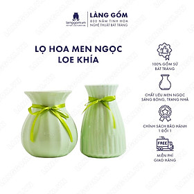 Mua Bình hoa  lọ hoa Gốm sứ Bát Tràng cao cấp Men ngọc loe khía dùng làm quà tặng  trang trí - Làng Gốm Bát Tràng