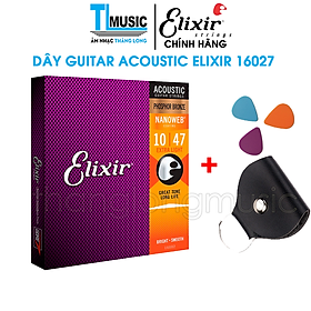 Hình ảnh Elixir 16027 - Dây đàn acoustic guitar Elixir cỡ 11- Phosphor Bronze Strings (Kèm móc khóa và pick gảy) - Hàng chính hãng