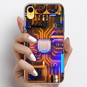 Ốp lưng cho iPhone X, iPhone XR nhựa TPU mẫu Chip CPU máy tính