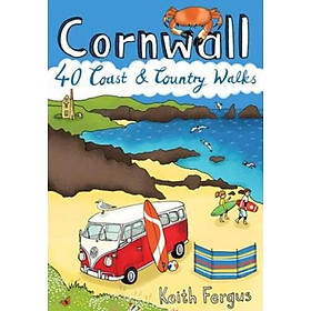 Sách - Cornwall : 40 Coast and Country Walks by Keith Fergus (UK edition, paperback)