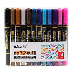 Bút Lông Màu 2 Đầu 12/24/ 36 Màu Chuyên Nghiệp -BAOKE | MP2906A