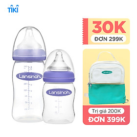 Combo 2 Bình Sữa Cổ Rộng Lansinoh 160ml +240ml