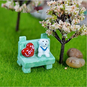 Mua Phụ Kiện Tiểu Cảnh Chú Cún Trên Ghế Trang Trí Terrarium  Sen Đá  Xương Rồng