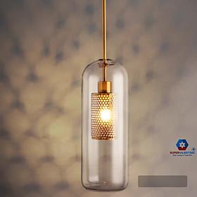 Đèn treo tường trang trí phòng khách phòng ngủ dạng gắn tường thuỷ tinh màu vàng SuperVilighting