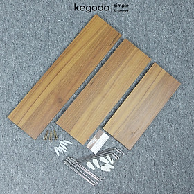Mua Kệ Gỗ Trang Trí Treo Tường Không Cần Khoan - Tặng Kèm Móc Treo Inox Và Phụ Kiện