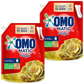Combo 2 Túi Nước Giặt OMO Matic Comfort Hương Tinh dầu thơm 2.9kg