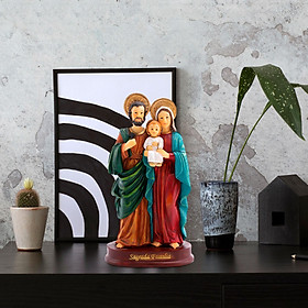 Holy Family Statue Jesus Figurine Craft Sculpture for Home Table Living Room