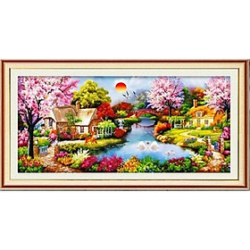 Tranh thêu chữ thập Mùa xuân ấm áp - LV3008