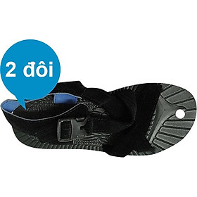 Combo 2 Đôi Dép Sandal Nam Nữ Bền Đẹp (Màu Đen) (Size 39)