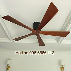 Mua Quạt trần quạt trần 5 cánh gỗ nguyên khối  rất mát  Decor Phòng khách - Phòng ngủ ...Động cơ DC  có điều khiển từ xa