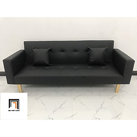 Ghế sofa băng giường 2m simili giả da màu đen nhiều kích cỡ