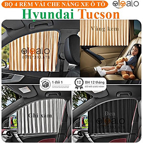 Rèm vải che nắng cửa kính xe Hyundai Tucson vải lụa gắn nam châm keo 3M RVCK - Màu