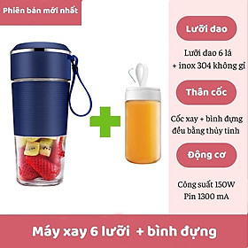 Mua Máy xay sinh tố cầm tay mini đa năng DELIYA YOICE REKKY Cốc Thủy Tinh 4 và 6 Lưỡi 3000mah Loại 1 hàng chính hãng