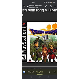 Mua Game ps1 dragon warrior VII