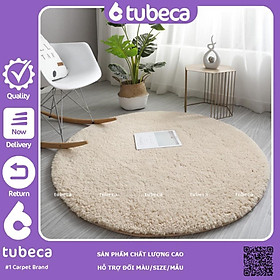 Mua Thảm Lông CỪU xoăn tròn | 1m 1m2 và 80cm | Màu Be | Trải sàn | Chụp ảnh siêu đẹp | TUBECA