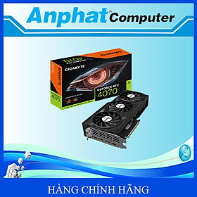 Card màn hình VGA Gigabyte RTX 4070 Windforce OC 12GB (N406TAERO OC-16GD) - Hàng Chính Hãng
