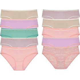 Bộ 10 Quần Lót Nữ Thun Lạnh Fashion Miley Lingerie - BMS_01 - Giao Màu Ngẫu Nhiên