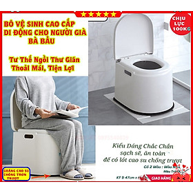 Bô vệ sinh cho người già, toilet di động nhựa cao cấp