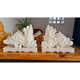Mua Cặp Tùy Hưu Đá Phong Thủy 15cm Đá Cẩm Thạch  chiu tài lộc