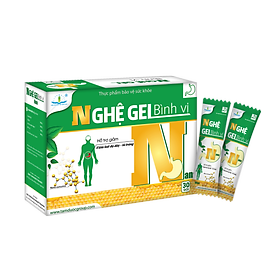 NGHỆ GEL NANO BÌNH VỊ - DẠ DÀY CHỮ N (Hộp 30 gói) Cải thiện tình trạng nóng rát dạ dày, đau dạ dày, đầy bụng, ợ chua, khó tiêu, viêm loét dạ dày tá tràng, trào ngược dạ dày thực quản.