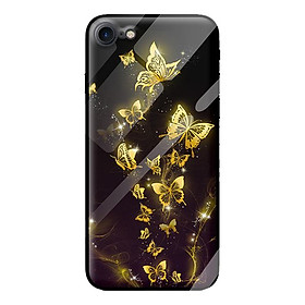 Ốp kính cường lực cho iPhone 7 nền bướm vàng 1 - Hàng chính hãng