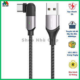 Cáp Sạc Nhanh 3A WEKOME WDC-142A  dòng trò chơi USB sang USB-C / Type-C 180 độ- Hàng chính hãng