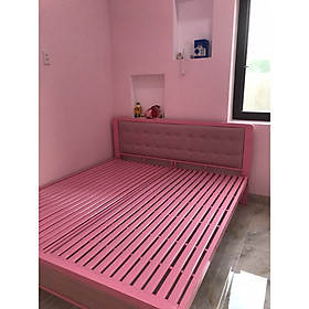 Mua Giường sắt hộp cao cấp màu hồng