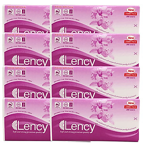 COMBO 8 THẾP KHĂN GIẤY LENCY LỤA 280 TỜ 2 LỚP