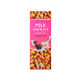 Kẹo socola sữa hạt Hạnh nhân 20g 50% cacao Figo ( đồ ăn vặt ngon )