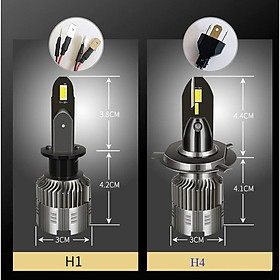 Bộ 2 bóng đèn LED 55w H4 Đổi Nhiệt Màu đá Pha Flash 9v-12v (đạt chuẩn CE) -Sky