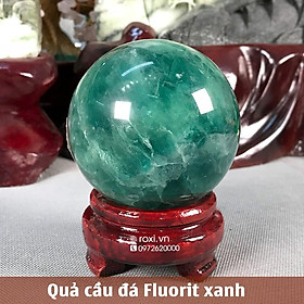 Mua Quả cầu phong thủy xanh lục Fluorit - 8cm