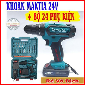 Mua Máy Khoan Pin Makita 24V Loại 2 Pin kèm bộ Phụ Kiện