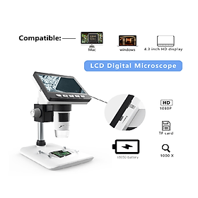 Mua Kính Hiển Vi Điện Tử Màn Hình Lớn 4.3inch
