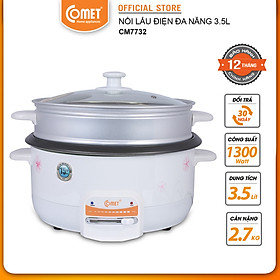 Lẩu Điện Comet CM7732 3.5 Lít - Hàng Chính Hãng
