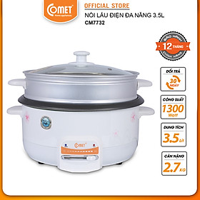 Lẩu Điện Comet CM7732 (3.5 Lít) - Hàng Chính Hãng