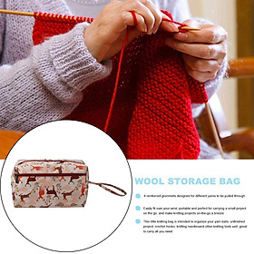 Portable Yarn Storage Bag, Carrying Knitting Bag for Yarn, Unfinished Project, Crochet Hooks, Knitting Needles and Accessories