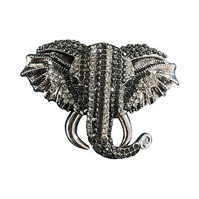 Elephant Brooch Pin Brooches Elephant Head Lapel Pin Dress Accessories Green