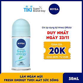 Lăn Ngăn Mùi NIVEA Fresh Energy Tươi Mát Sức Sống (50ml) - 83754