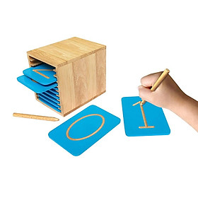 Bảng luyện viết chữ số cho bé bằng gỗ an toàn, đồ chơi gỗ Montessori, giáo cụ mầm non cao cấp