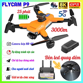Mua Flycam P9 Pro có Camera Kép Cảm Biến Tránh Vật Cản Chướng Ngại Vật 4 chiều  Thời Gian Bay 20 Phút camera 8K HD  Có Thể Điều Chỉnh Camera -Hàng Chính Hãng