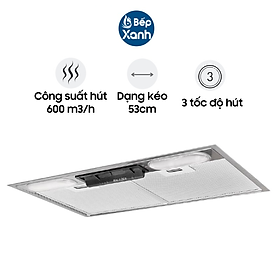 Mua Máy Hút Mùi Âm Tủ Malloca K1153 - Công Suất Hút 600 m3/h - Ngang 53cm - Hàng Chính Hãng